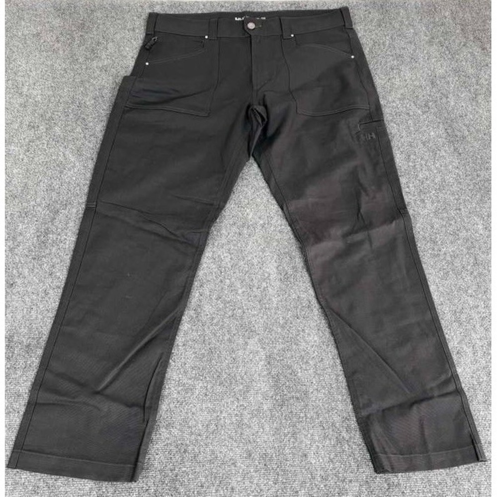 Helly Hansen Pants Mens XL (40x32) Black Relaxed Fit Essential Canvas Cargo